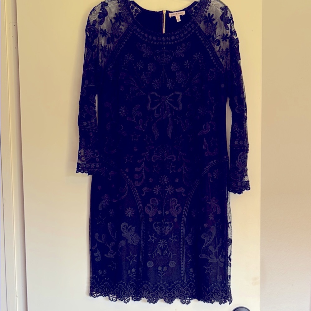 Black Long Sleeve Sheath Cocktail Dress